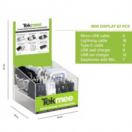 TEKMEE Mini Stand "TAKE ME" Espositore composto da 63 Pezzi Bulk