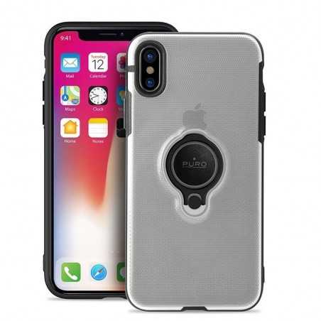 Puro Magnet Ring Cover for iPhone XS MAX Transparent