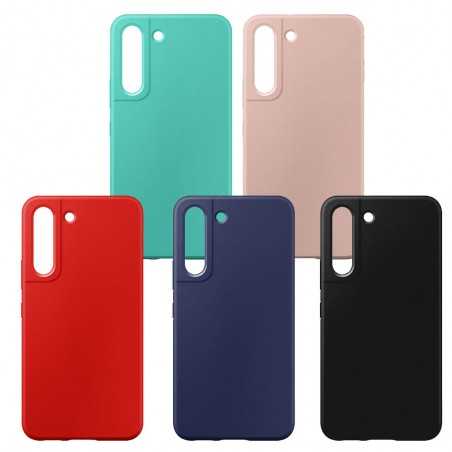 ROVI Colour Cover Morbida in Silicone Custodia con Effetto Soft Touch Per Samsung S22 Plus SM-S906