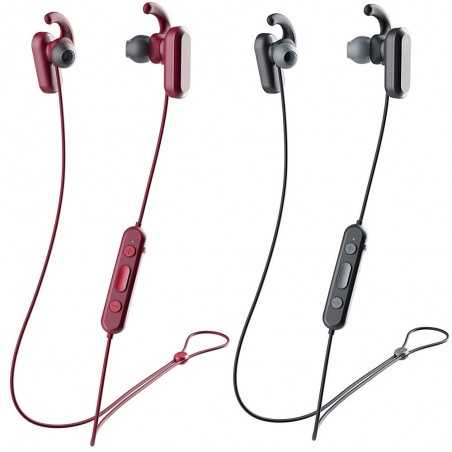Skullcandy Auricolari IN-EAR Bluetooth S2NQW Cuffie Magnetiche Wireless | Nero e Rosso