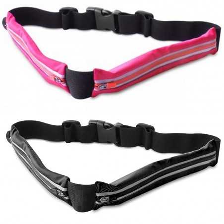 Puro Running Belt 2 Tasche Cintura Da Corsa Custodia Marsupio Universale fino a 6.3" 