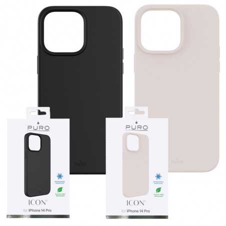 Puro Icon Cover Custodia in Silicone Liquido Con Interno in Microfibra Per iPhone 14 Pro 