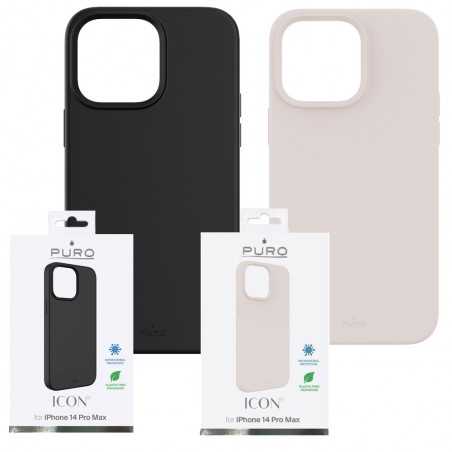 Puro Icon Cover Custodia in Silicone Liquido Con Interno in Microfibra Per iPhone 14 Pro Max