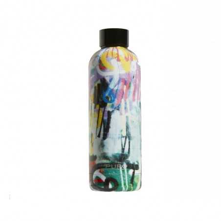 Puro Thermal Bottle STREET ART 500ml HOT & COLD Double Layer Glossy Steel