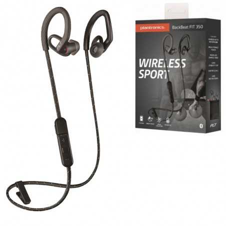 Plantronics BackBeat Fit 350 Auricolari Wireless Bluetooth Sportivi | Nero