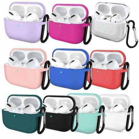 ROVI Case Silicone Case for AirPods Pro with Carabiner