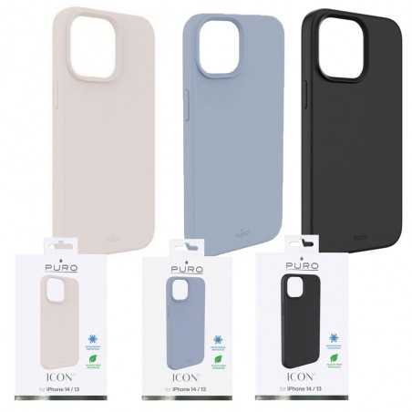 Puro Icon Cover Custodia in Silicone Liquido Con Interno in Microfibra Per iPhone 14 / 13