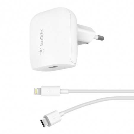 Belkin Caricabatteria da parete USB-C 20W + Cavo da USB-C a Lightning BOOST CHARGE Bianco