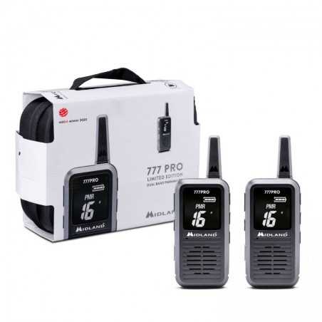 MIDLAND 777 PRO Limited Edition Radio Ricetrasmittente Portatile WALKIE TALKIE LPD PMR Twin Pack con Valigetta Soft Case