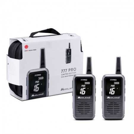 MIDLAND 777 PRO Limited Edition Radio Ricetrasmittente Portatile WALKIE TALKIE Twin Pack con Valigetta Soft Case
