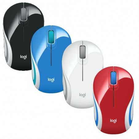 Logitech Mouse Wireless M187 Tascabile Ultra Compatto 2.4GHz 1000Dpi 3 Pulsanti