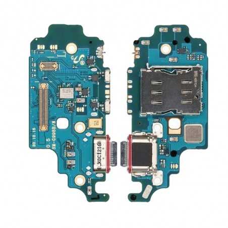 Samsung Original USB Type-C Charging Connector with Sim Card Flex Board Reader for Galaxy S21 Ultra 5G SM-G998