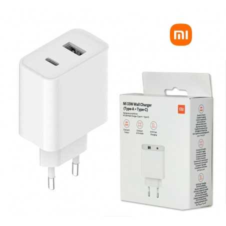 Xiaomi Mi 33W Caricabatteria Fast Charger USB-C USB-A | Bianco