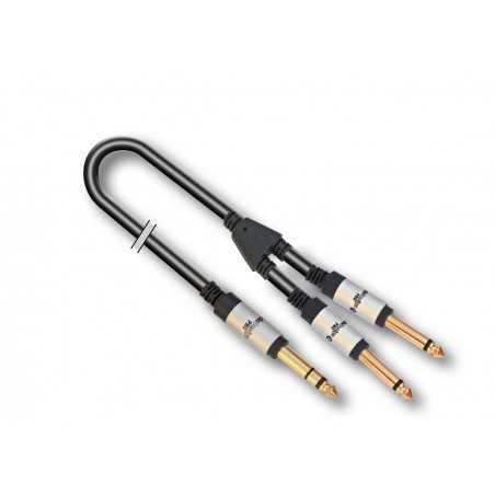 AUDIODESIGN PRO Cavo Adattatore X-PRO da 1 Jack 6,3 Stereo a 2 Jack 6,3 Mono da 1,5 mt